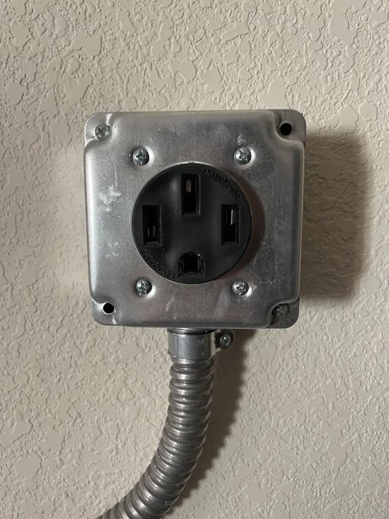 NEMA 14-50 outlet installed for Smart Home Electrical in Holladay